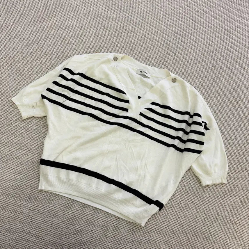 [BUNJANG] Mine Half-Sleeve Knit Top / F 한섬 마인 여성 반팔 니트 0727D1