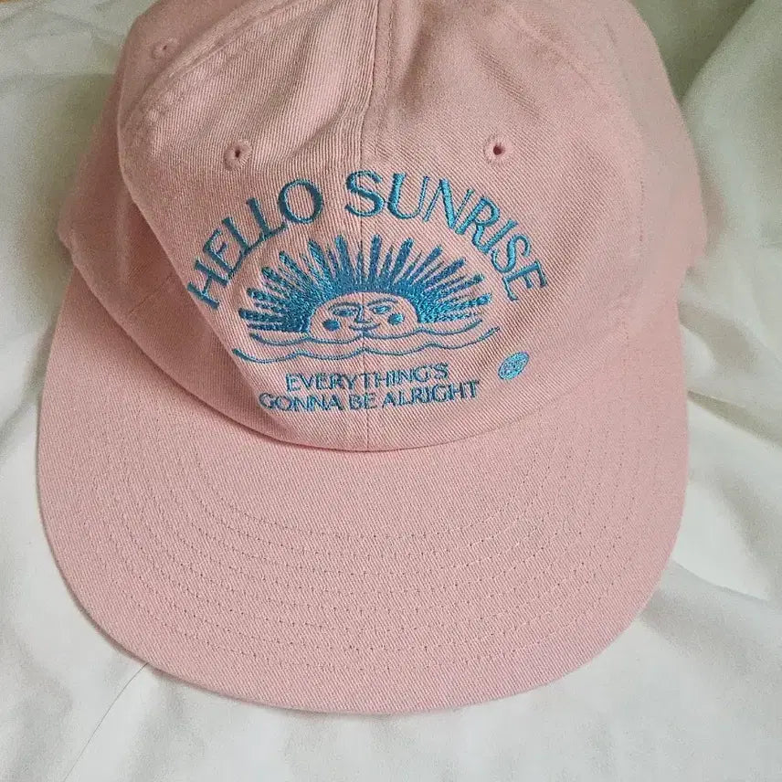 [BUNJANG] Hello Sunrise Pink Snapback Hat / 헬로선라이즈 스냅백 캡모자 핑크