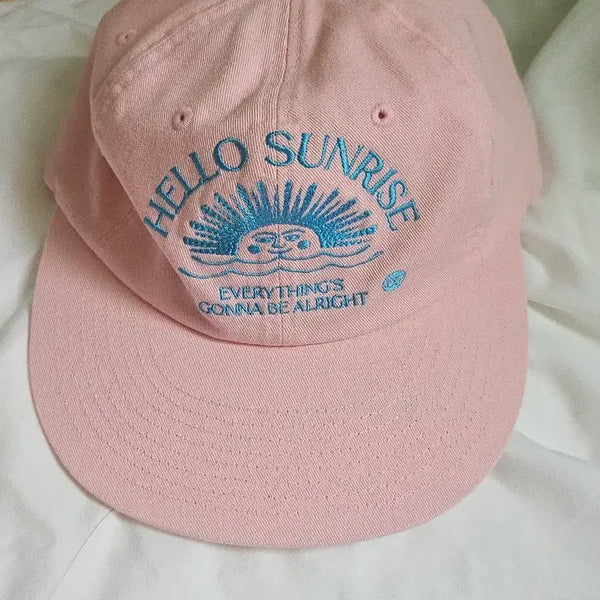 [BUNJANG] Hello Sunrise Pink Snapback Hat / 헬로선라이즈 스냅백 캡모자 핑크