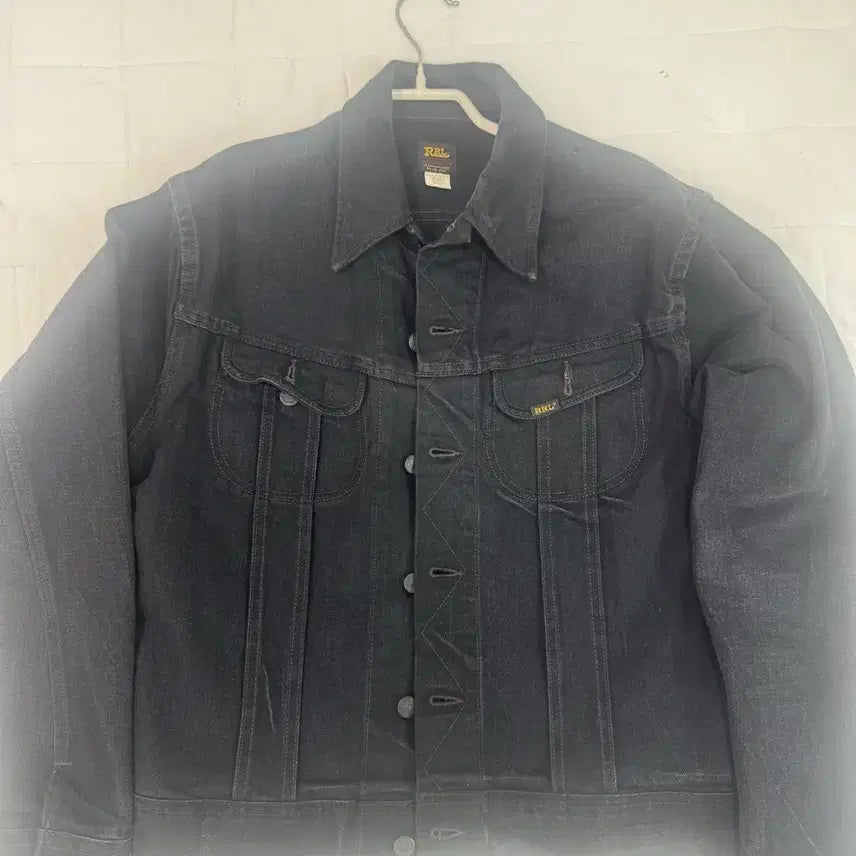 [BUNJANG] RRL Black Denim Trucker Jacket / 더블알엘 RRL 데님 트러커 자켓 블랙