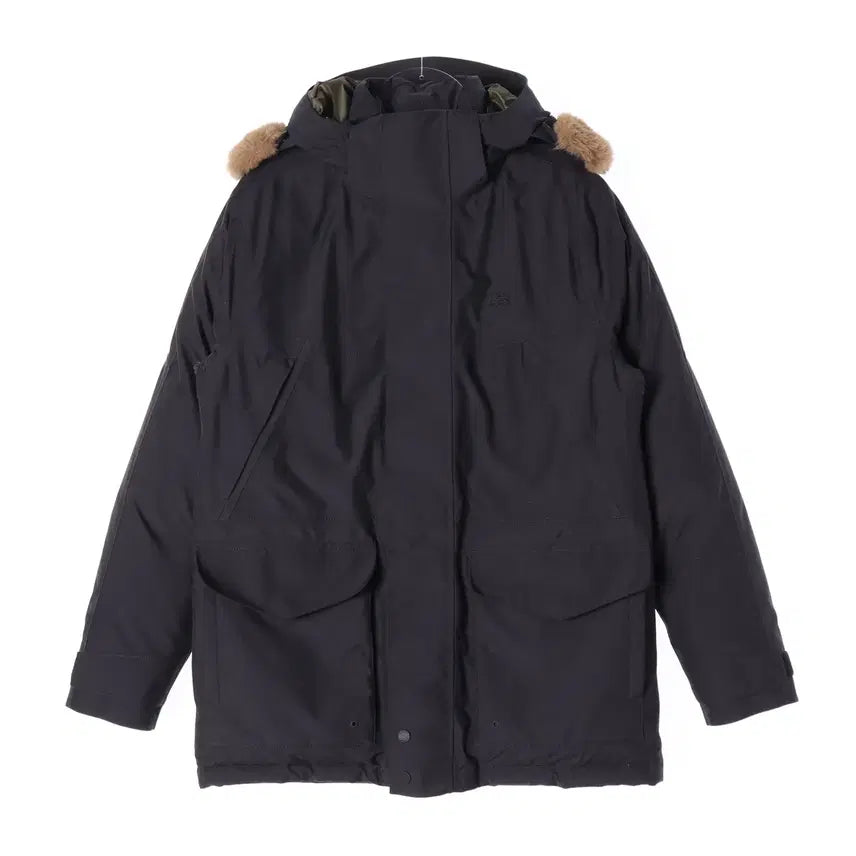 [BUNJANG] Lacoste Embroidered Logo Hooded Puffer Down Jacket / 라코스테 로고 자수 후드 퍼 다운 패딩 점퍼