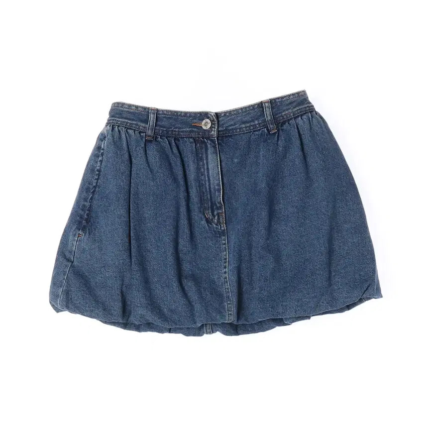 [BUNJANG] Lucky Chouette 25SS Atelier Balloon Denim Mini Skirt / 럭키슈에뜨 25SS 아틀리에 벌룬 데님 미니 스커트