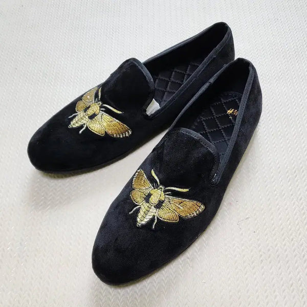 [BUNJANG] H&M Velour Velvet Loafers Black Size 41 / H&M 벨로아 벨벳 로퍼