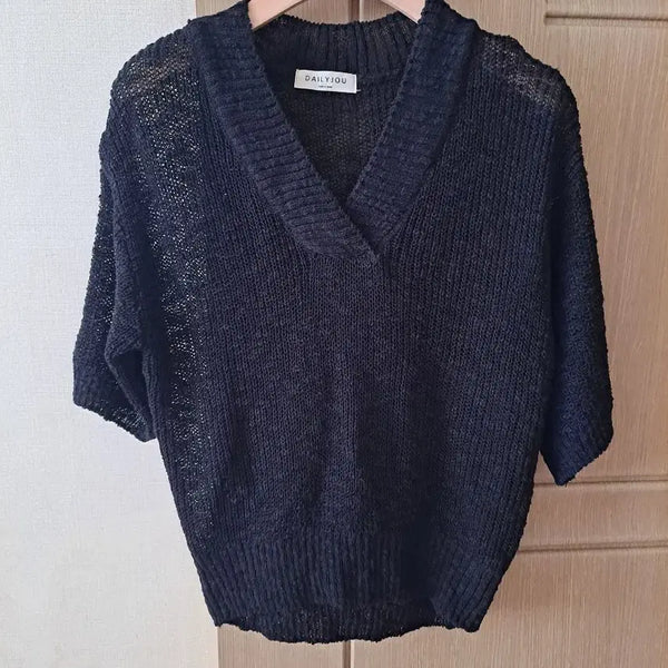 [BUNJANG] Summer Knit T-Shirt / 여름 니트직 티