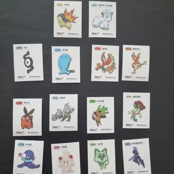 [BUNJANG] Pokemon 30th Anniversary Sticker (띠부씰) - Featuring CUREMOM and Mewtwo / 포켓몬 30주년 띠부씰 팔아요 큐레뮤, 뮤츠