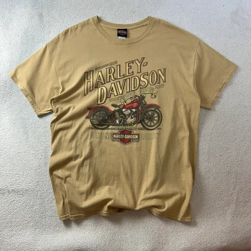 [BUNJANG] Harley-Davidson 90s Big Printing T-Shirt / 105 할리데이비슨 90s 빅프린팅 반팔 티셔츠 #252