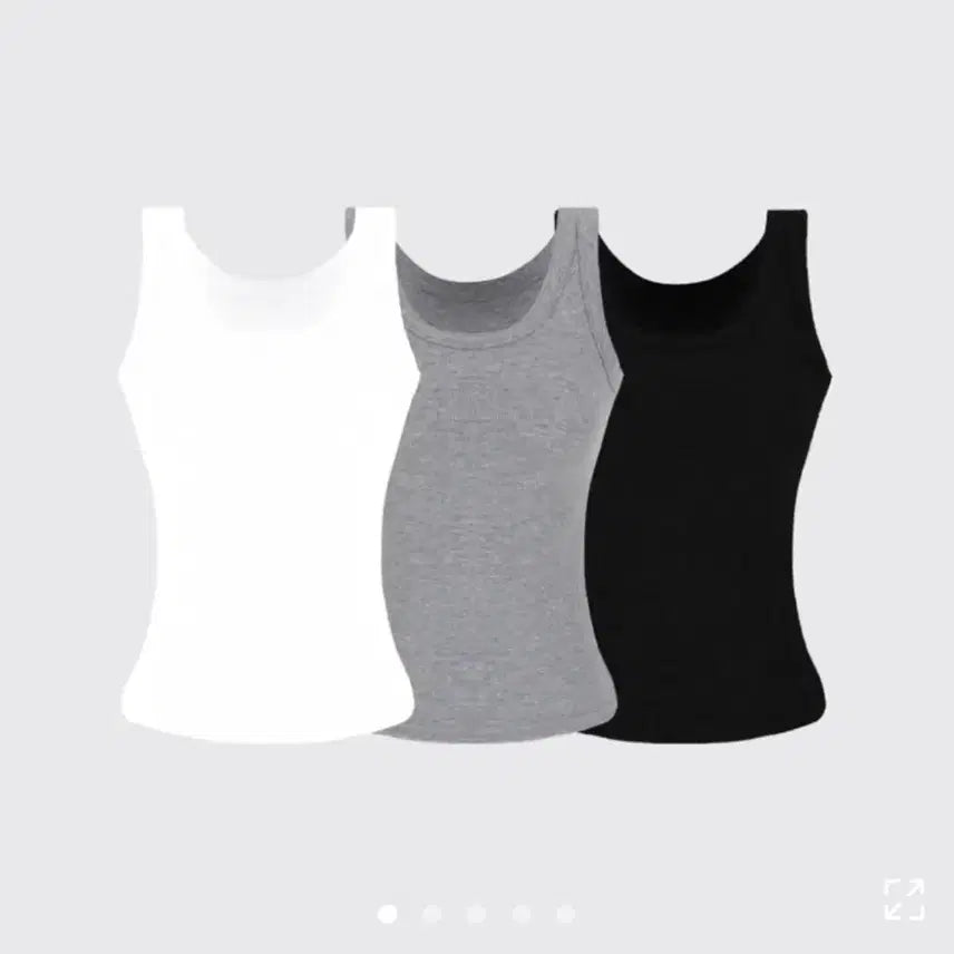 [BUNJANG] Nuvv Camisole Set (Grey, Black) / 누아브 부유방 커버 나시 그레이, 블랙 세트 (2개)