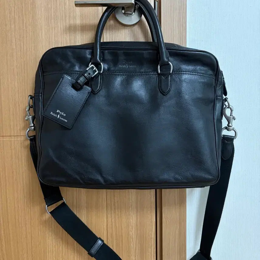 [BUNJANG] Polo Ralph Lauren Leather Briefcase Black / (정품,신상)폴로 랄프로렌 브리프케이스 가죽 블랙 레더