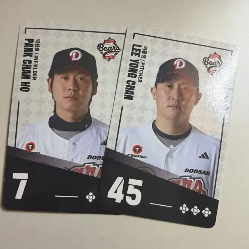 [BUNJANG] Doosan Bears KBO Park Chan-ho & Lee Yong-chan Photocard Bundle / 비빔면 KBO 두산 카드 판매합니당