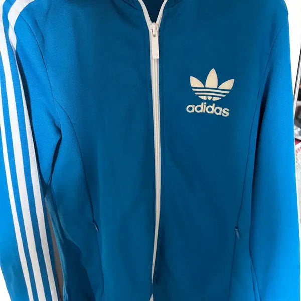 [BUNJANG] Adidas Aqua Blue Track Top Jersey / 아디다스 아쿠아블루 트랙탑 져지
