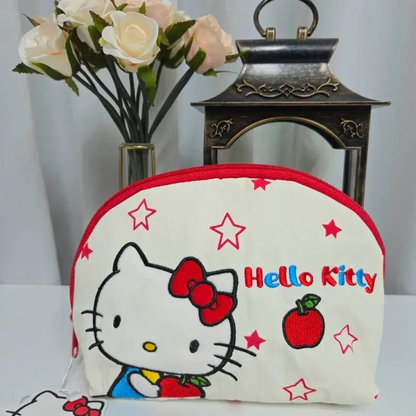 [BUNJANG] Hello Kitty Crescent Apple Pouch / 헬로키티 반달 사과 파우치 새상품