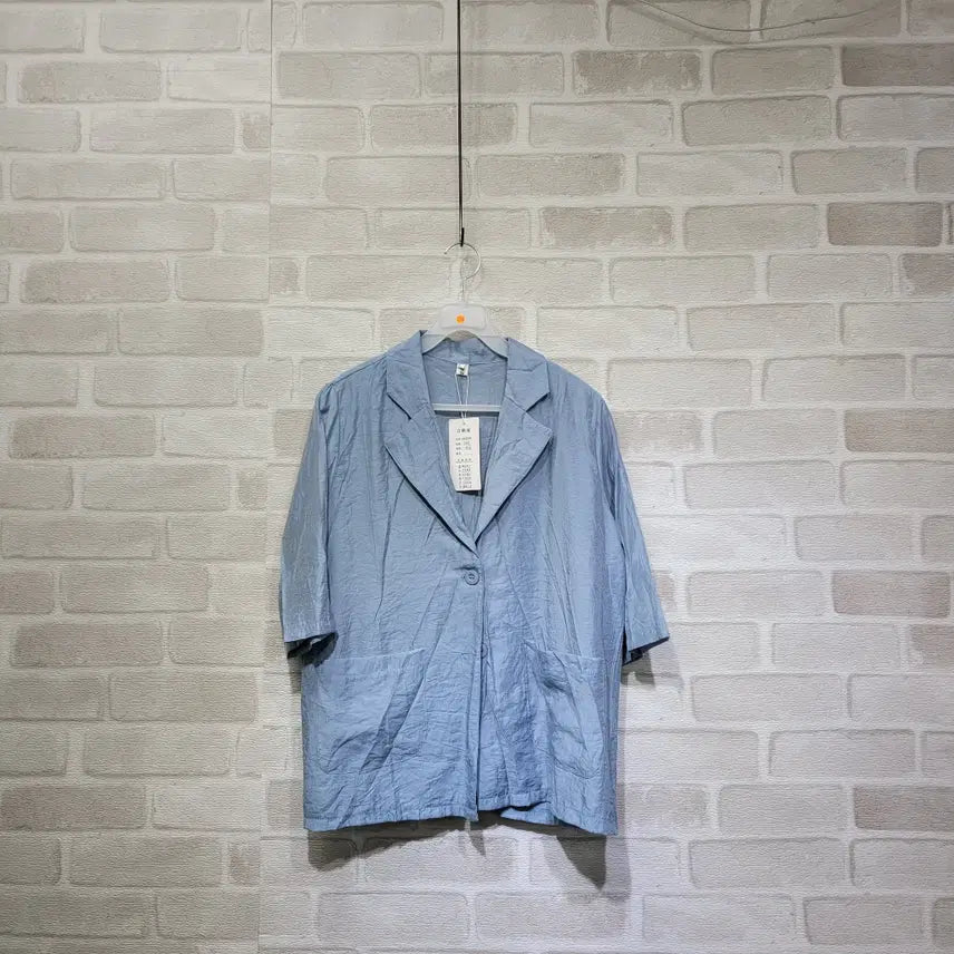 [BUNJANG] Unbranded Single-Layer Short Sleeve Jacket Size 77 / ㅈ214 홑겹 반팔 자켓 77