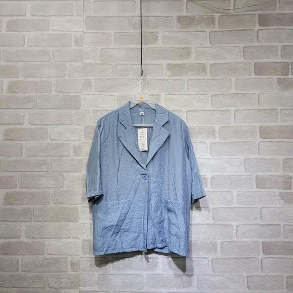 [BUNJANG] Unbranded Single-Layer Short Sleeve Jacket Size 77 / ㅈ214 홑겹 반팔 자켓 77