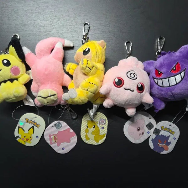 [BUNJANG] Pokemon Stuffed Animal Keychain Set (5 Types) / 포켓몬스터 인형 키링 5종 세트