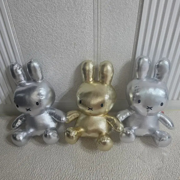 [BUNJANG] Miffy Doll Gold/Silver Set of 3 / 미피 인형 금색/은색 3종