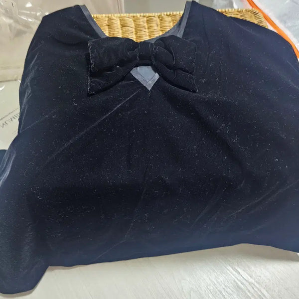 [BUNJANG] Number Project Velvet Ribbon Top Size 1 / 넘버프로젝트 벨벳 리본 탑 1사이즈