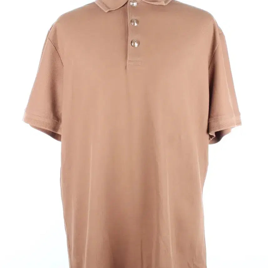 [BUNJANG] Burberry Brown Short-Sleeve Polo T-Shirt XL (Korean Size 105-110) / 버버리 PK 반팔 카라티 XL (105~110)