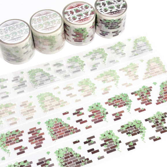 [BUNJANG] Black Letter Ivy Kiss Cut Sticker Set (4 Types) / 블랙레터 - 벽돌담쟁이덩굴 키스컷 띵 / 4종 세트