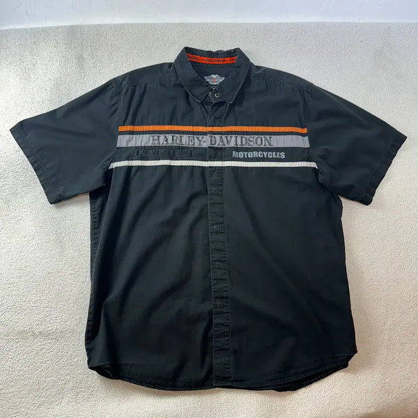[BUNJANG] Harley-Davidson 90s Military Motorcycle Vintage Shirt XL / 105 90s 할리데이비슨 밀리터리 모터사이클 빈티지 반발 셔츠 #255
