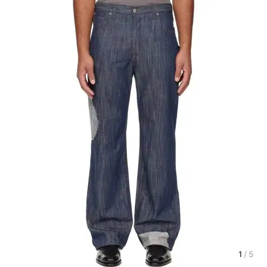 [BUNJANG] Edward Cuming Circle Window Jeans Indigo Size 2 / [2] 에드워드커밍 써클 윈도우 진 인디고