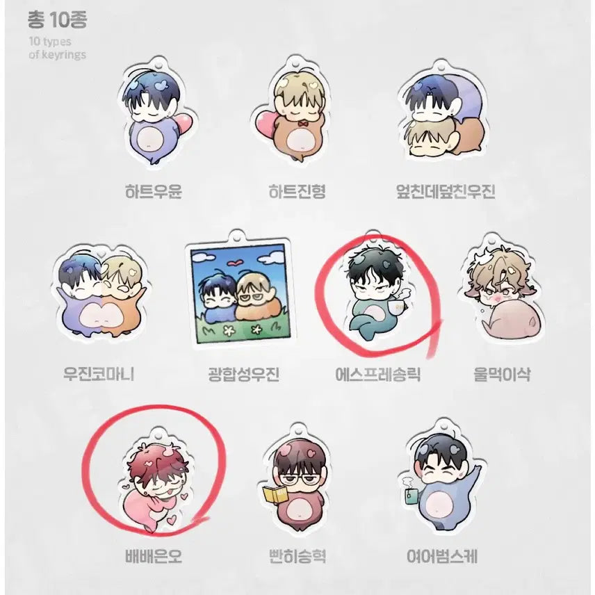 [BUNJANG] Wonroom Joojyo Collection Keyring Lee Song-rik, Ji Eun-oh Sealed / 원룸조교님 컬렉션 키링 이송릭 지은오 미개봉