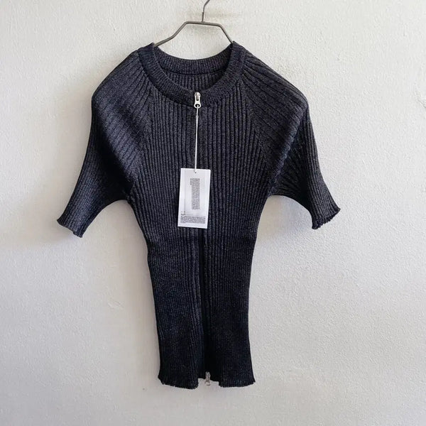 [BUNJANG] GBH Two-Tone Zip-Up Knit / 프리) 미착용 GBH 투톤 집업 니트