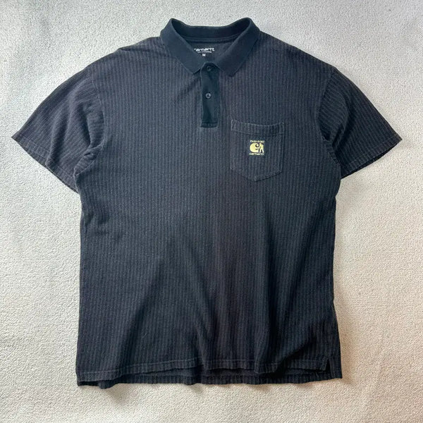 [BUNJANG] Carhartt WIP x Pass~Port Logo Pin Stripe PK T-Shirt / 105 칼하트WIP X 파스포트 로고핀 스트라이프 PK 반팔 티셔츠 #258