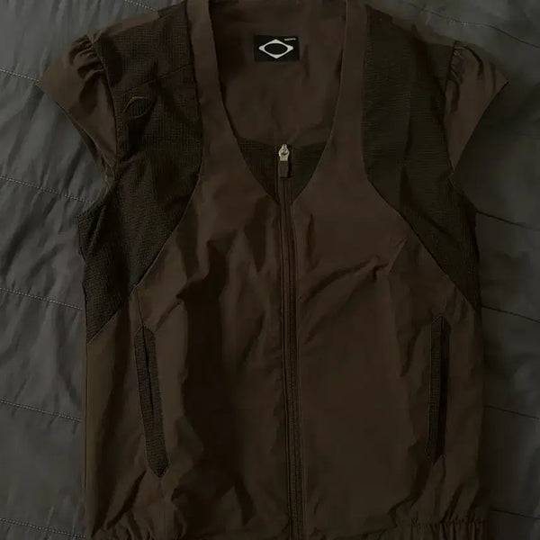 [BUNJANG] Mischief Color Block Track Zip-Up Brown S / 미스치프 컬러 블록 트랙 집업 브라운 S
