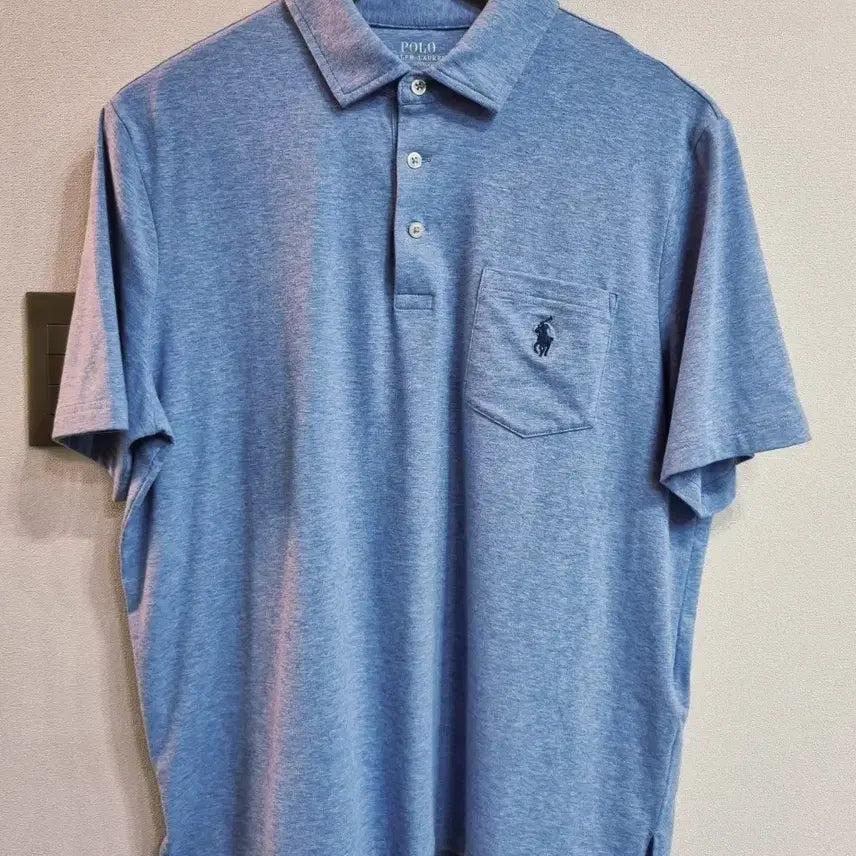 [BUNJANG] Polo Ralph Lauren Sky Blue Short Sleeve Polo Shirt / 105/ 폴로 랄프로렌 반팔 카라티 스카이 블루