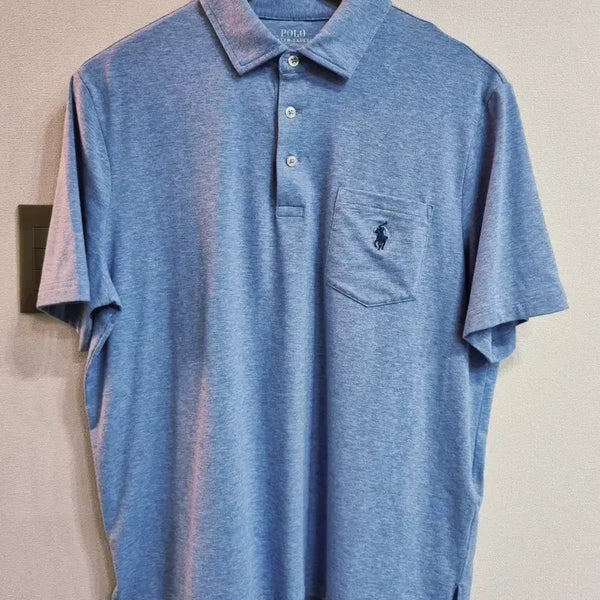 [BUNJANG] Polo Ralph Lauren Sky Blue Short Sleeve Polo Shirt / 105/ 폴로 랄프로렌 반팔 카라티 스카이 블루
