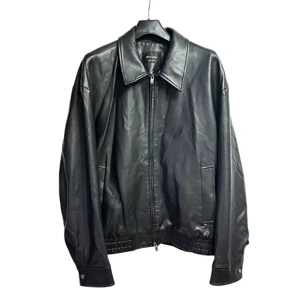 [BUNJANG] Mind Bridge Leather Blouson Jacket / 마인드브릿지 레더 블루종 가죽자켓 105SIZE