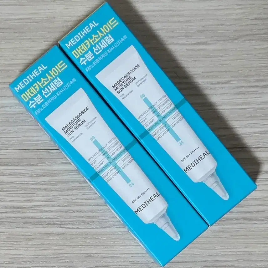 [BUNJANG] Mediheal Madecassoside Moisture Sun Serum 2x Travel Size / 메디힐 마데카소사이드 수분 선세럼 2개 (여행용 미니어처)