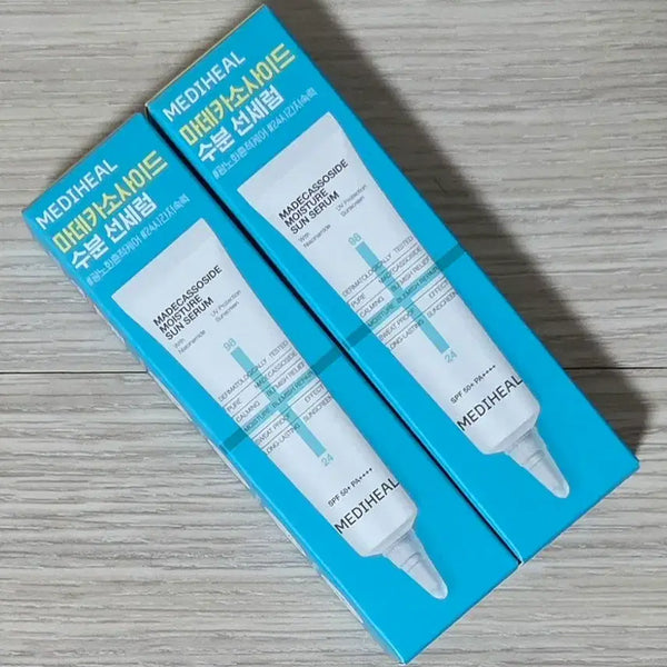[BUNJANG] Mediheal Madecassoside Moisture Sun Serum 2x Travel Size / 메디힐 마데카소사이드 수분 선세럼 2개 (여행용 미니어처)