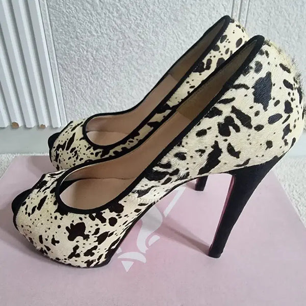 [BUNJANG] Handmade Patent Leather Heel Shoes - Size 37 (2 pairs) / 페이턴트 힐 힐 슈즈 2컬레  37사이즈