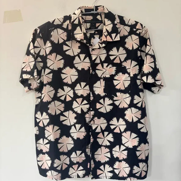 [BUNJANG] Marc Jacobs Flower Pattern Shirt Black Pink / 마크제이콥스 플라워 패턴 셔츠 블랙 핑크