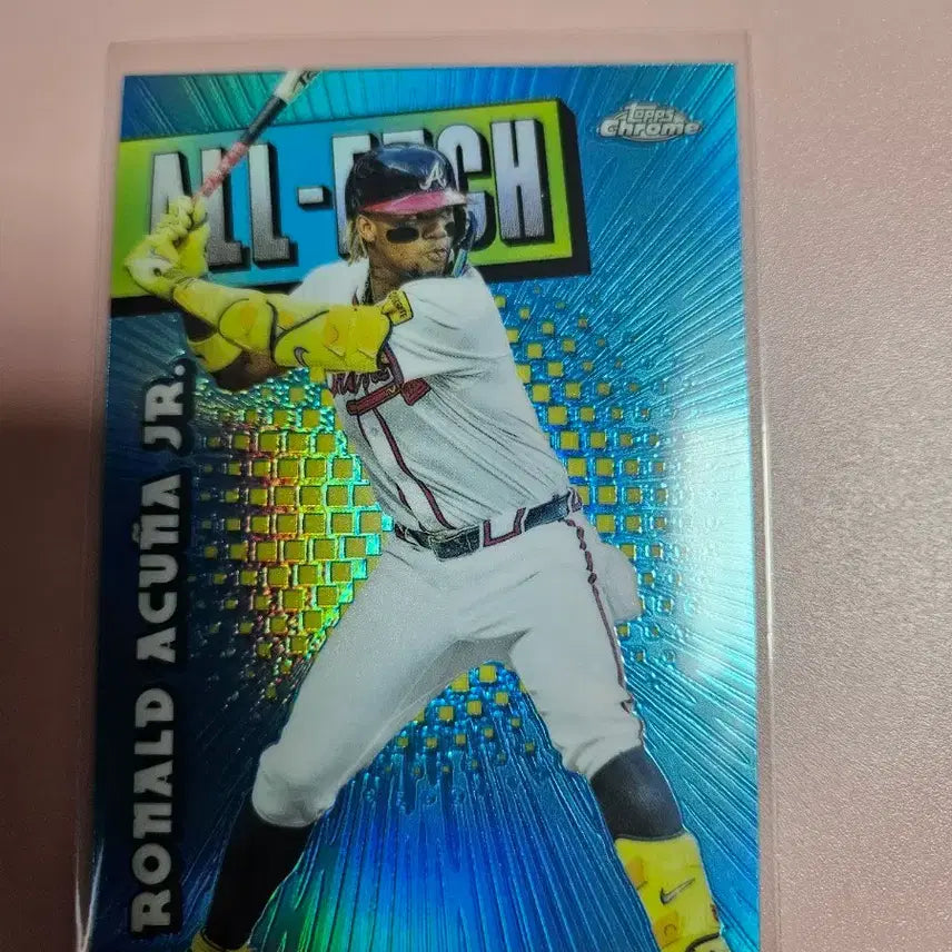 [BUNJANG] Atlanta Braves 2025 Topps All-Etch Refractor Ronald Acuña Jr. Card / 애틀란타)아쿠나 주니어 2025 탑스 All-Etch 리플렉터