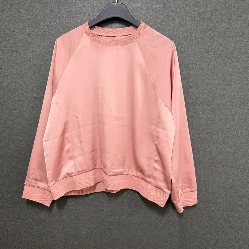 [BUNJANG] 100% Satin Sweatshirt Pink / 여성 100 새틴 맨투맨 핑크 BO2603