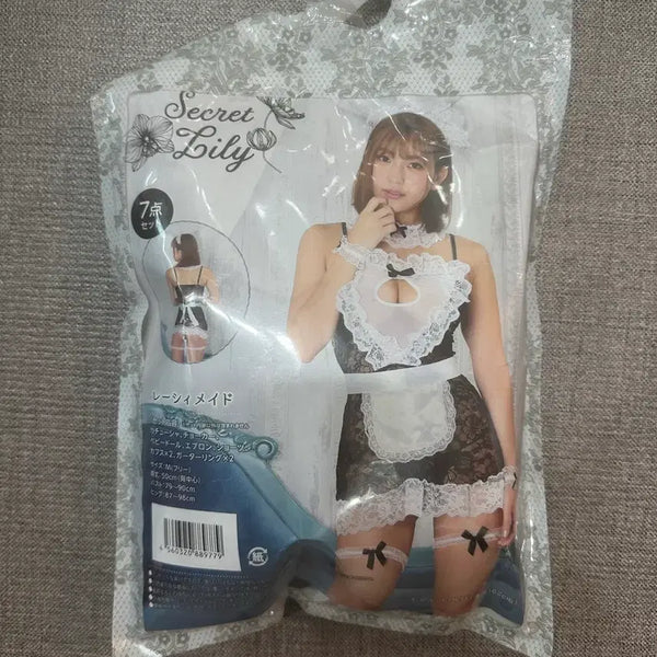 [BUNJANG] Secret Lily Lacy Maid Costume Set / Secret Lily 레이시 메이드 세트 메이드 코스튬