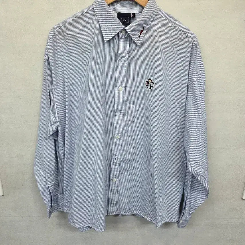 [BUNJANG] Romantic Crown Licents Stripe Long Sleeve Shirt / 로맨틱크라운 리센츠 스트라이프 셔츠긴팔 L