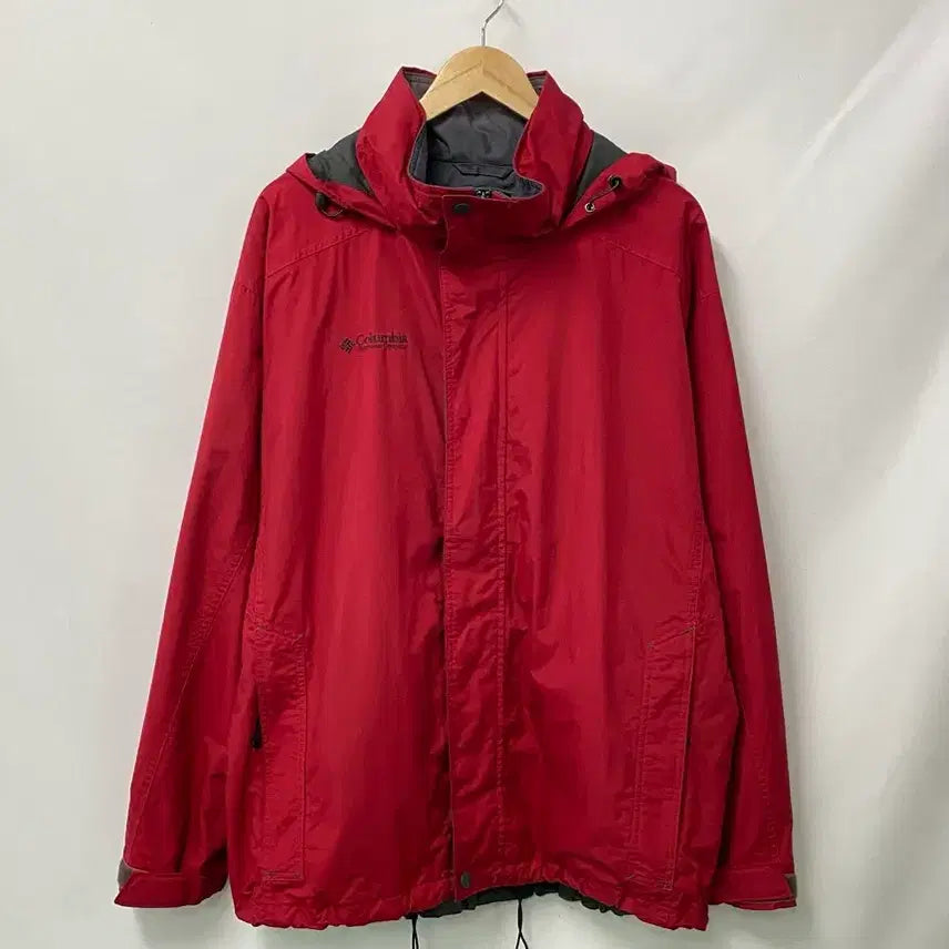 [BUNJANG] Columbia Logo Embroidered Hooded Windbreaker Jacket L / 143. 컬롬비아 로고 자수 후드 바람막이 재킷 L
