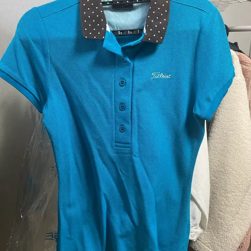 [BUNJANG] Titleist Women's Golf Polo Shirt (Blue, Star Collar) / 타이틀리스트 카라티