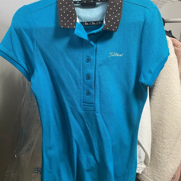 [BUNJANG] Titleist Women's Golf Polo Shirt (Blue, Star Collar) / 타이틀리스트 카라티