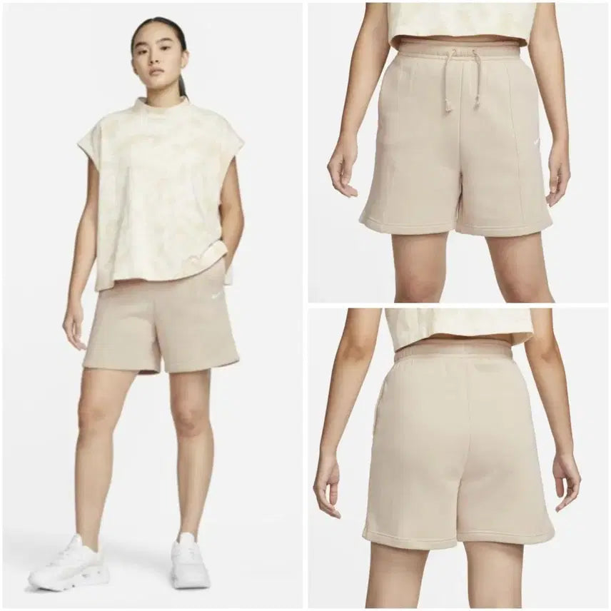 [BUNJANG] Nike Women's Essential High-Rise Fleece Shorts / [무료배송][L/75]나이키 여성용 에센셜 하이라이즈 기모 반바지