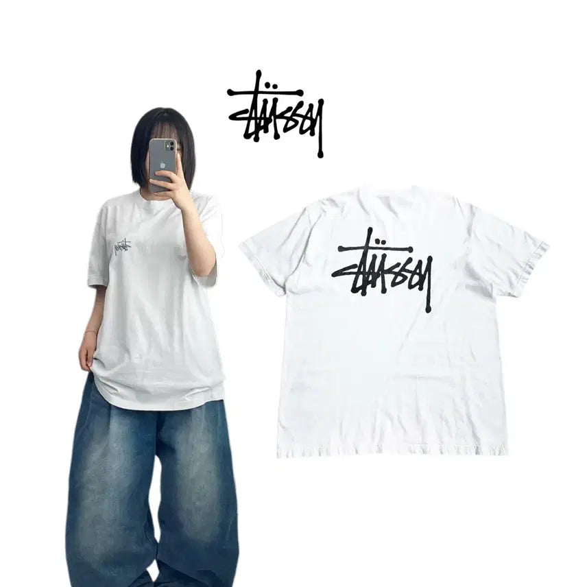[BUNJANG] Stussy Basic Big Logo Short Sleeve T-Shirt / 스투시 베이직 빅로고 반팔 티셔츠