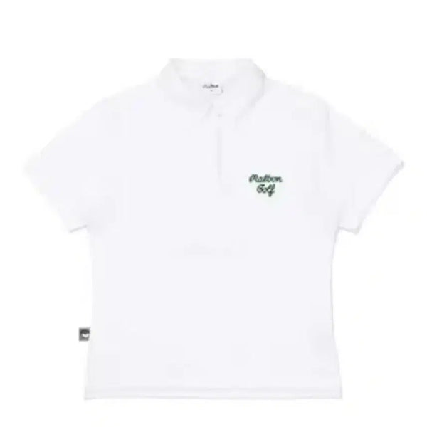 [BUNJANG] Malbon Golf White Cropped Short-Sleeve Polo T-Shirt (Size M) / 말본 골프 카라 반팔티