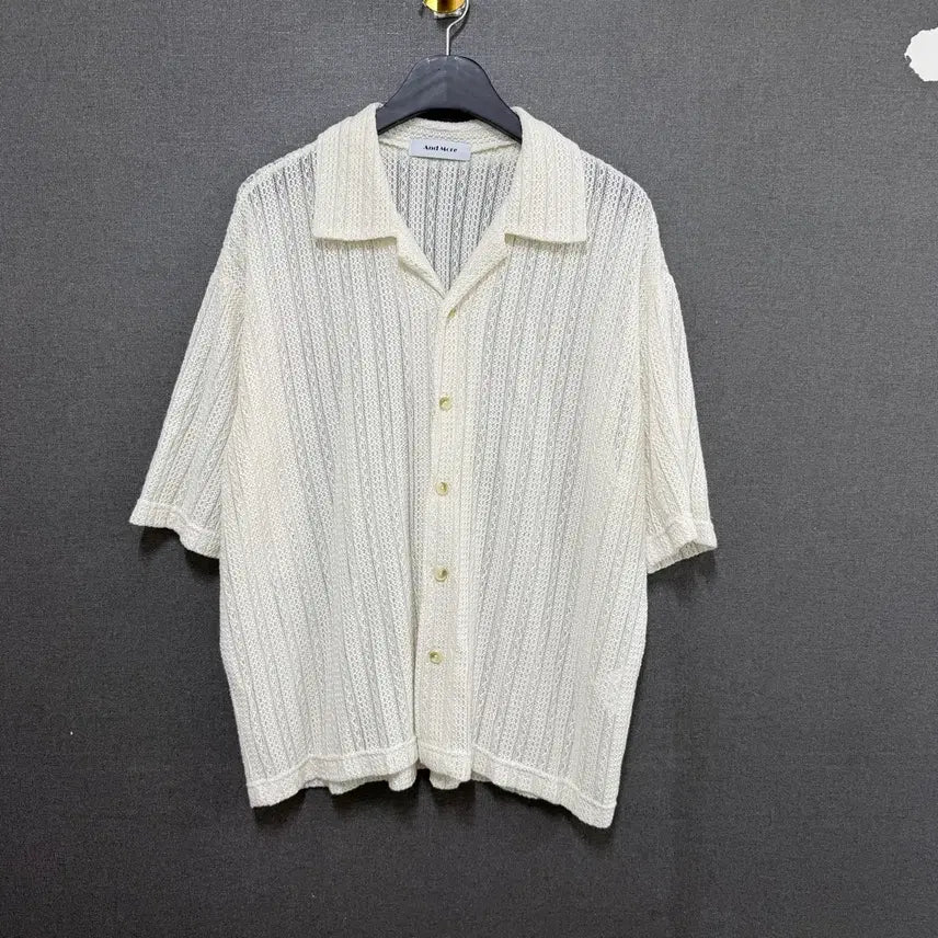 [BUNJANG] Andmore Women's Summer Short-Sleeve Knit Shirt - Ivory / And more 여성 F 여름 반팔 니트 셔츠 아이보리 BO2605