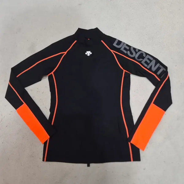 [BUNJANG] Descente Women's Rashguard - Black/Orange (Size 85) / 데쌍트 레쉬가드85