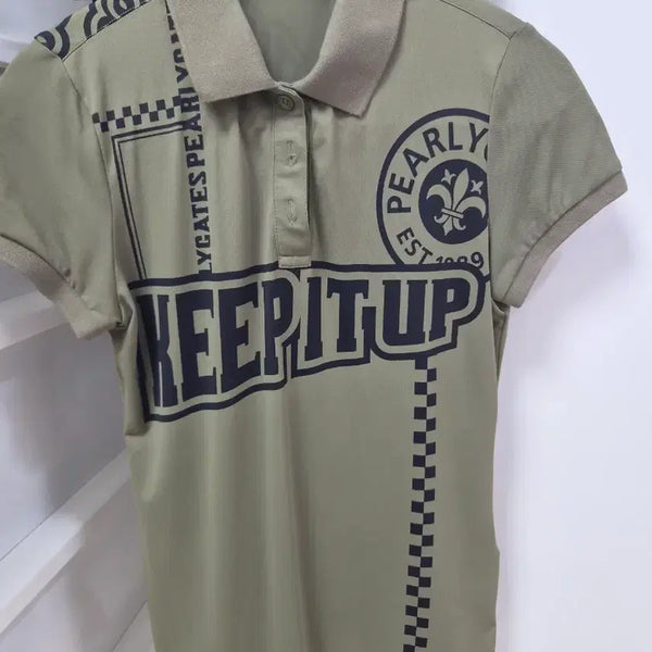 [BUNJANG] Parigates Golf Wear Women's Short Sleeve Polo T-Shirt Size 0 Khaki / 파리게이츠 골프웨어 반팔 카라티