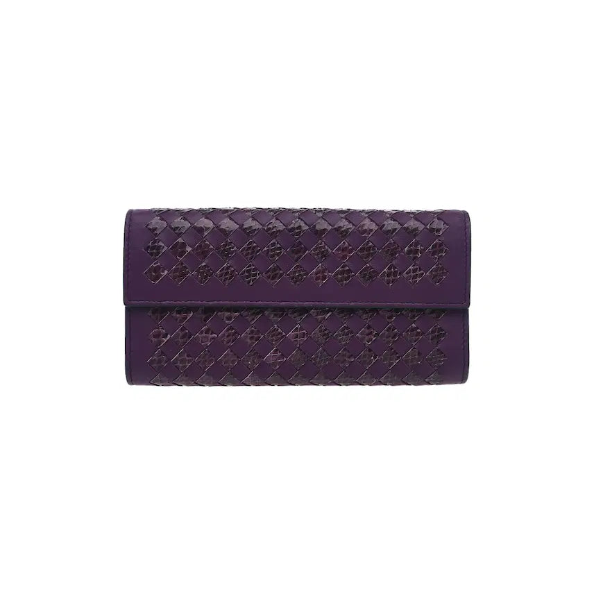 [BUNJANG] Bottega Veneta Intrecciato Long Wallet Purple / 보테가베네타 인트레치아토 장지갑