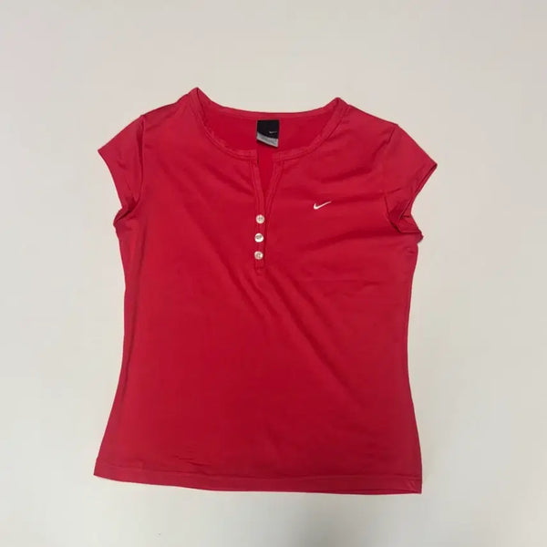 [BUNJANG] Nike Vintage Women's Sleeveless T-Shirt Size S / 희귀! 여성 나이키 올드스쿨 3버튼 기능성 슬리브리스 티셔츠 S